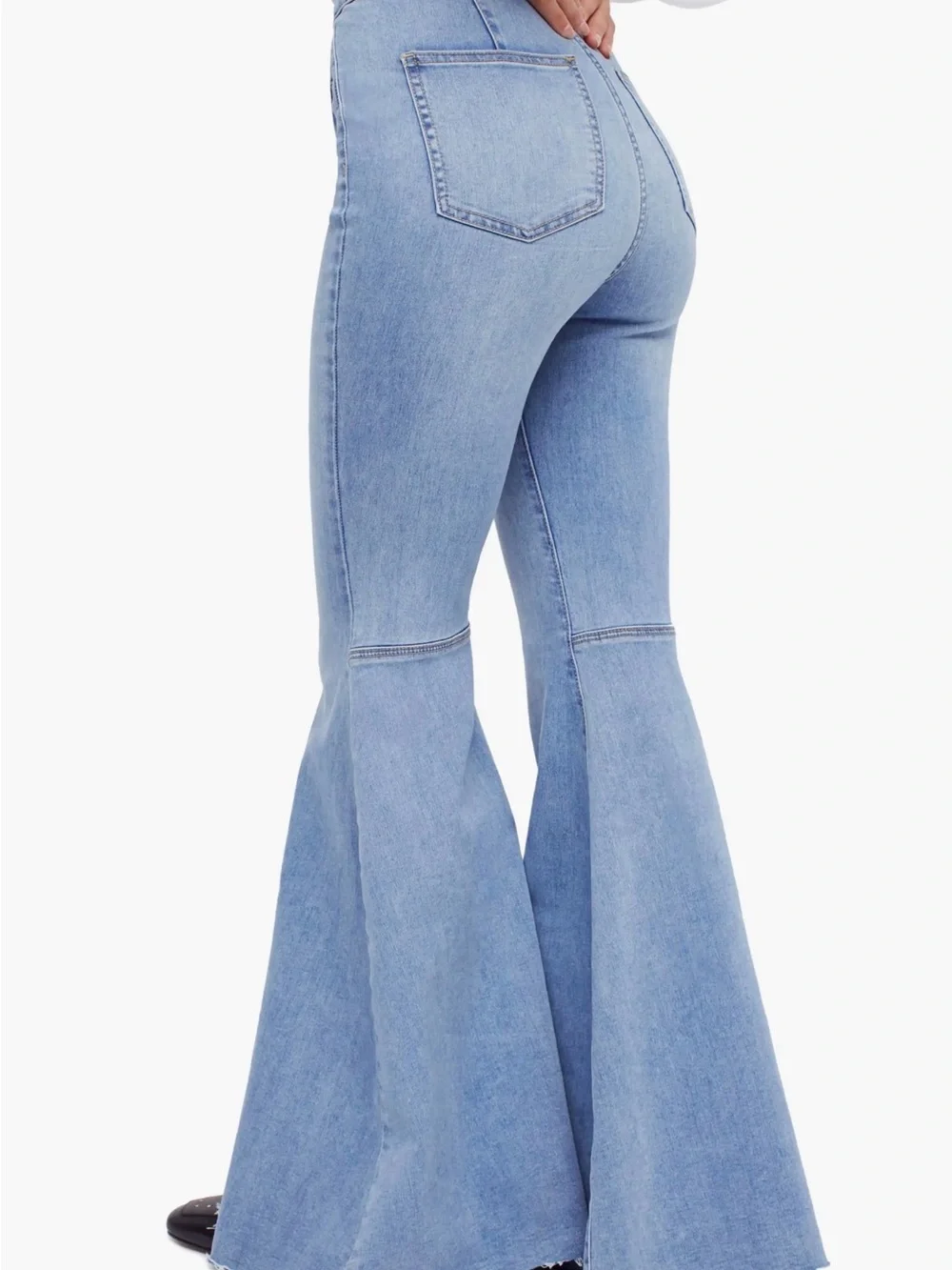 Free people Just Float On High Waist Flare Jeans sz‎ 27 stretch